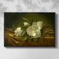 Magnolias on Gold Velvet Cloth, c. 1888-1890 - Floater Framed Canvas Print