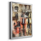 Stacked Houses I - Modern Framed Canvas Print