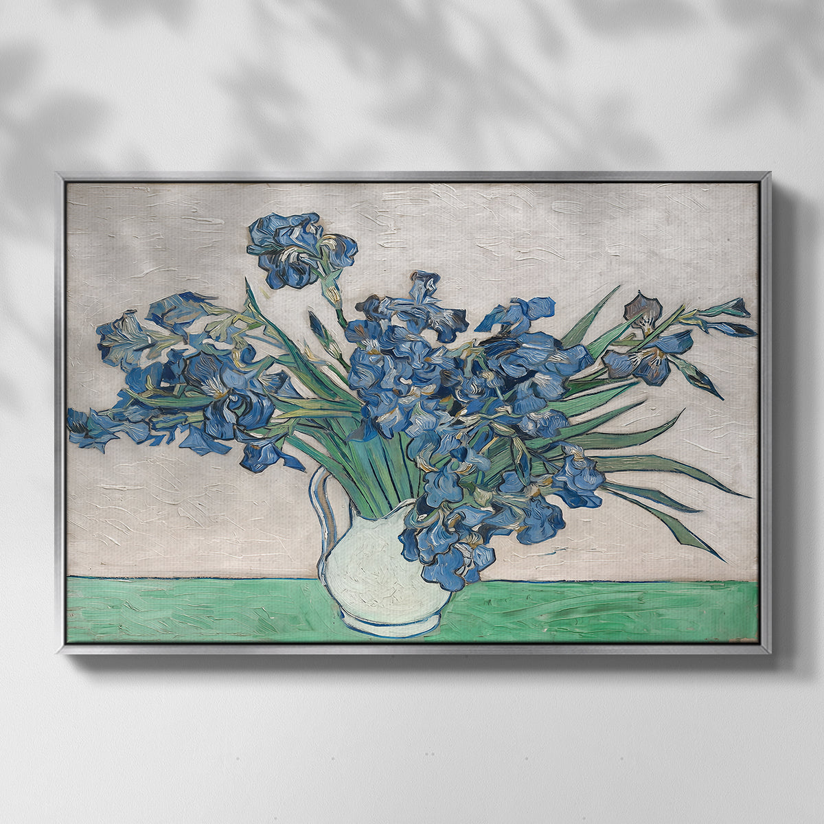 Irises, 1890 - Floater Framed Canvas Print