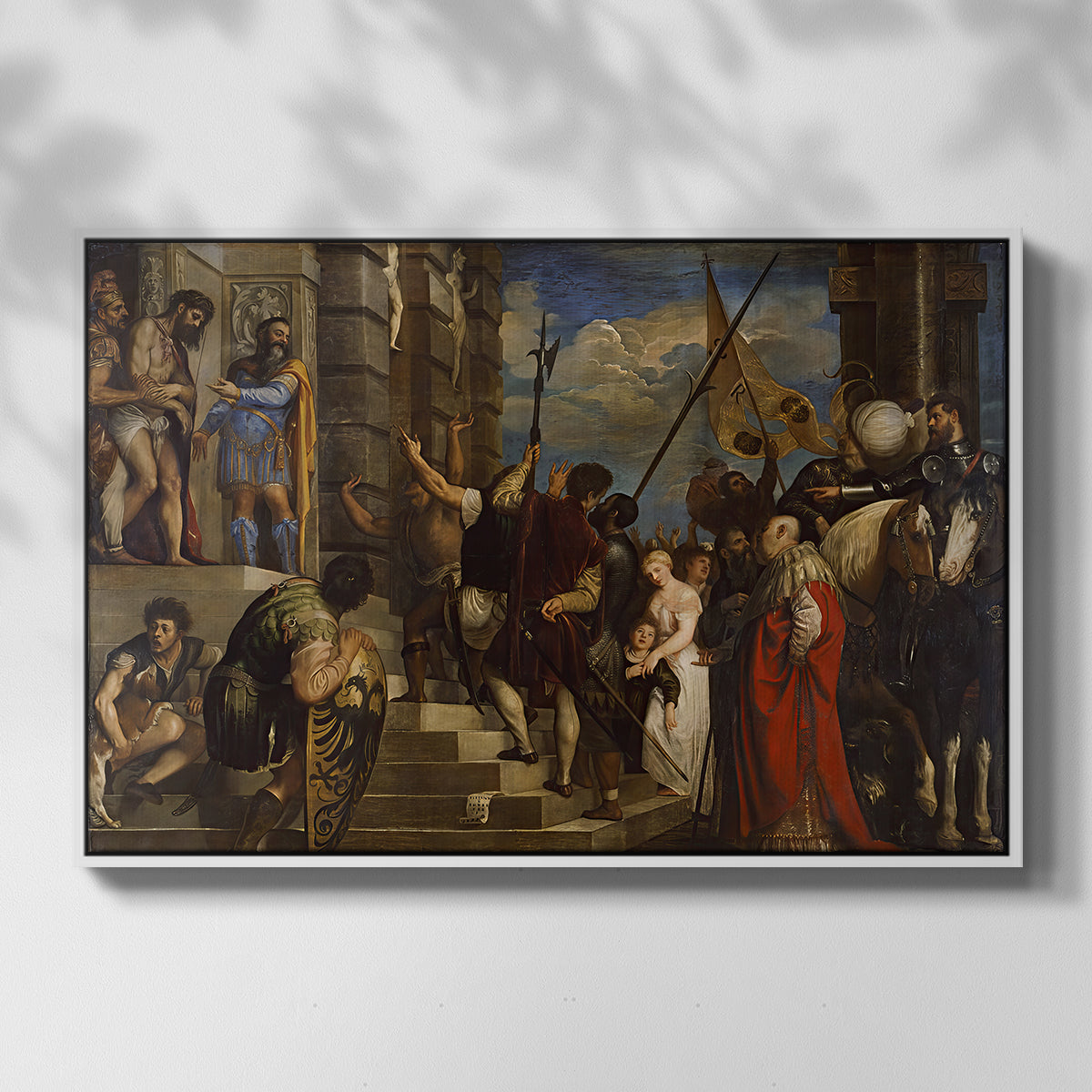 Ecce Homo, c. 1543 - Floater Framed Canvas Print