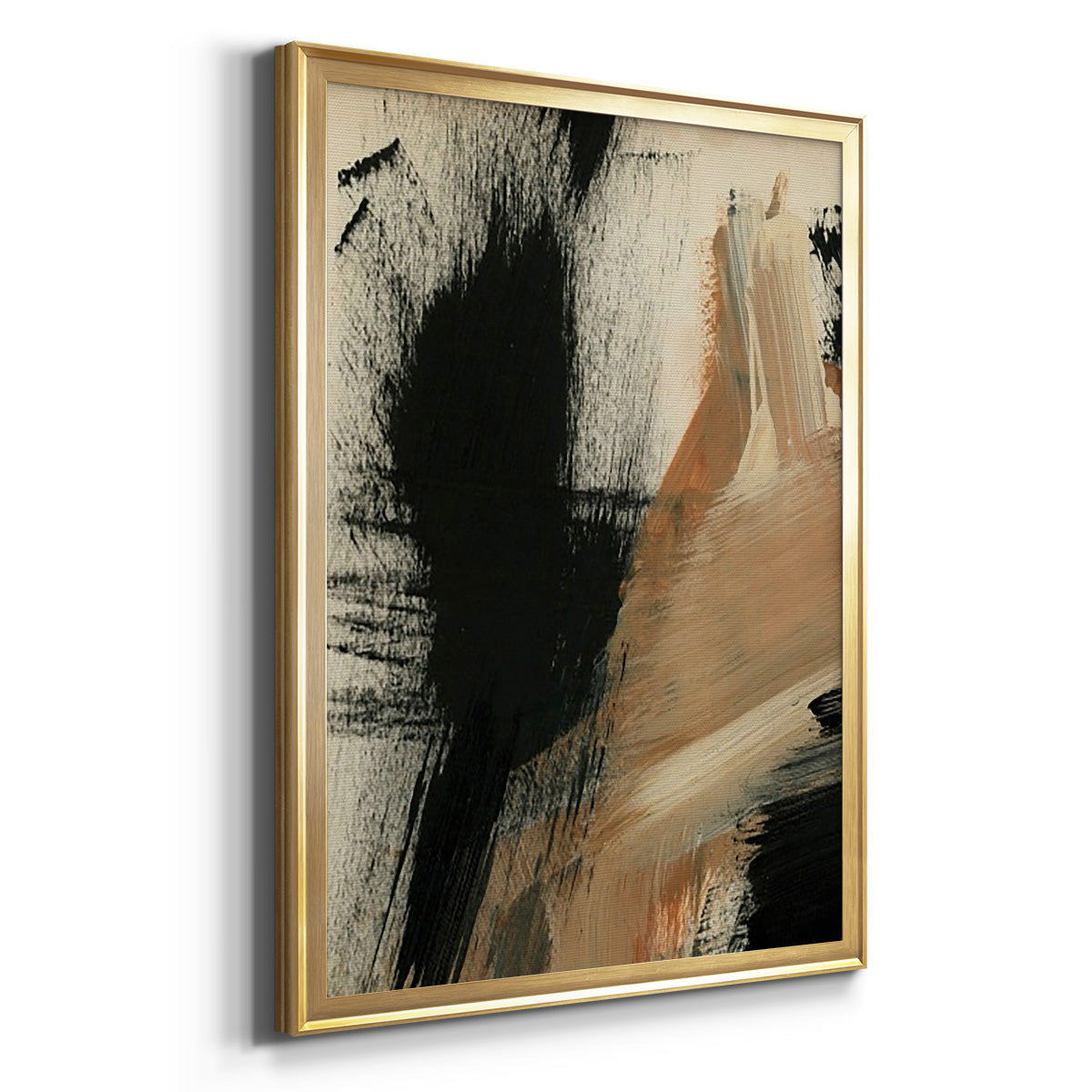 Baked Paintstrokes I - Modern Framed Canvas Print