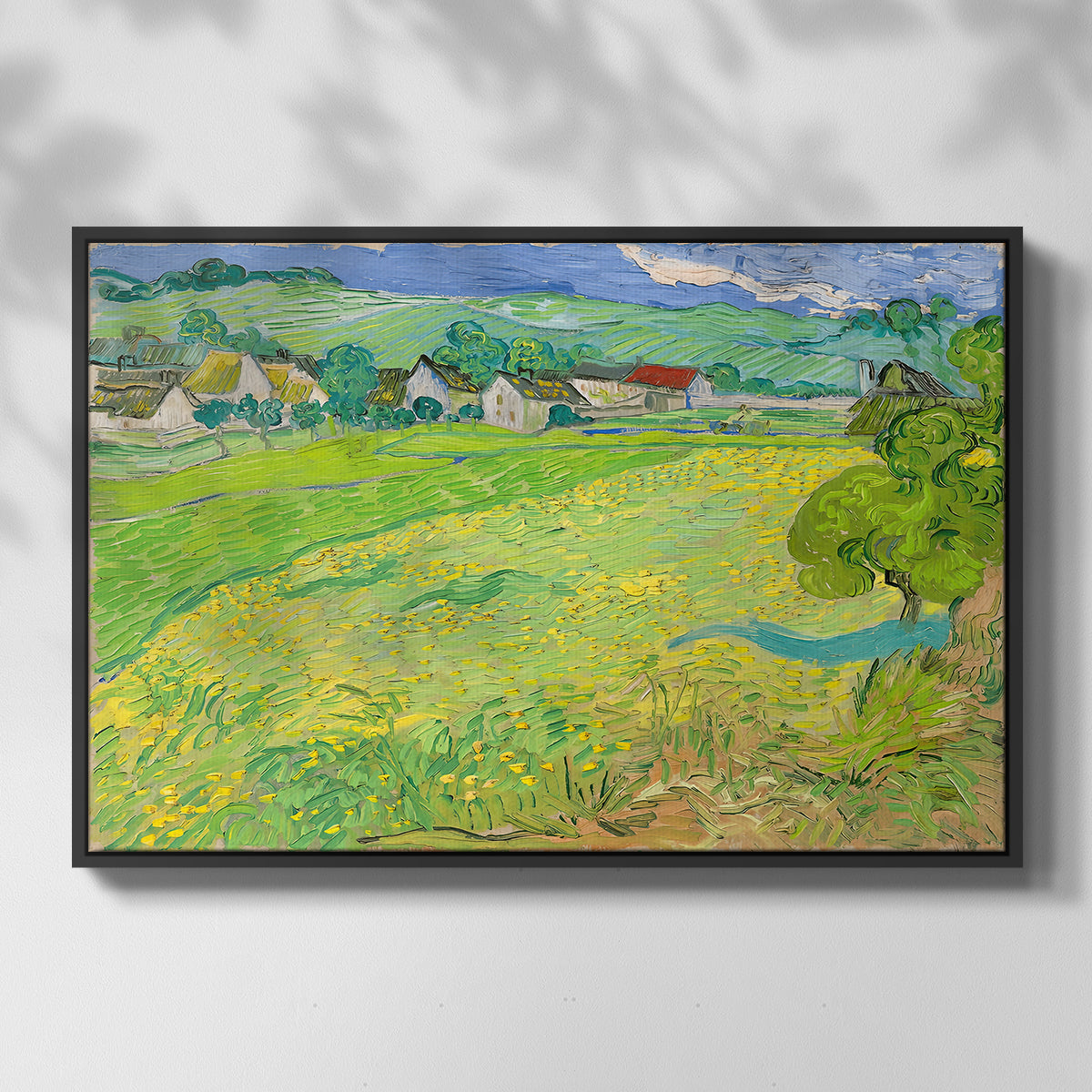 Les Vessenots in Auvers, 1890 - Floater Framed Canvas Print