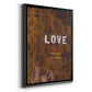 Love Never Fails I - Modern Framed Canvas Print
