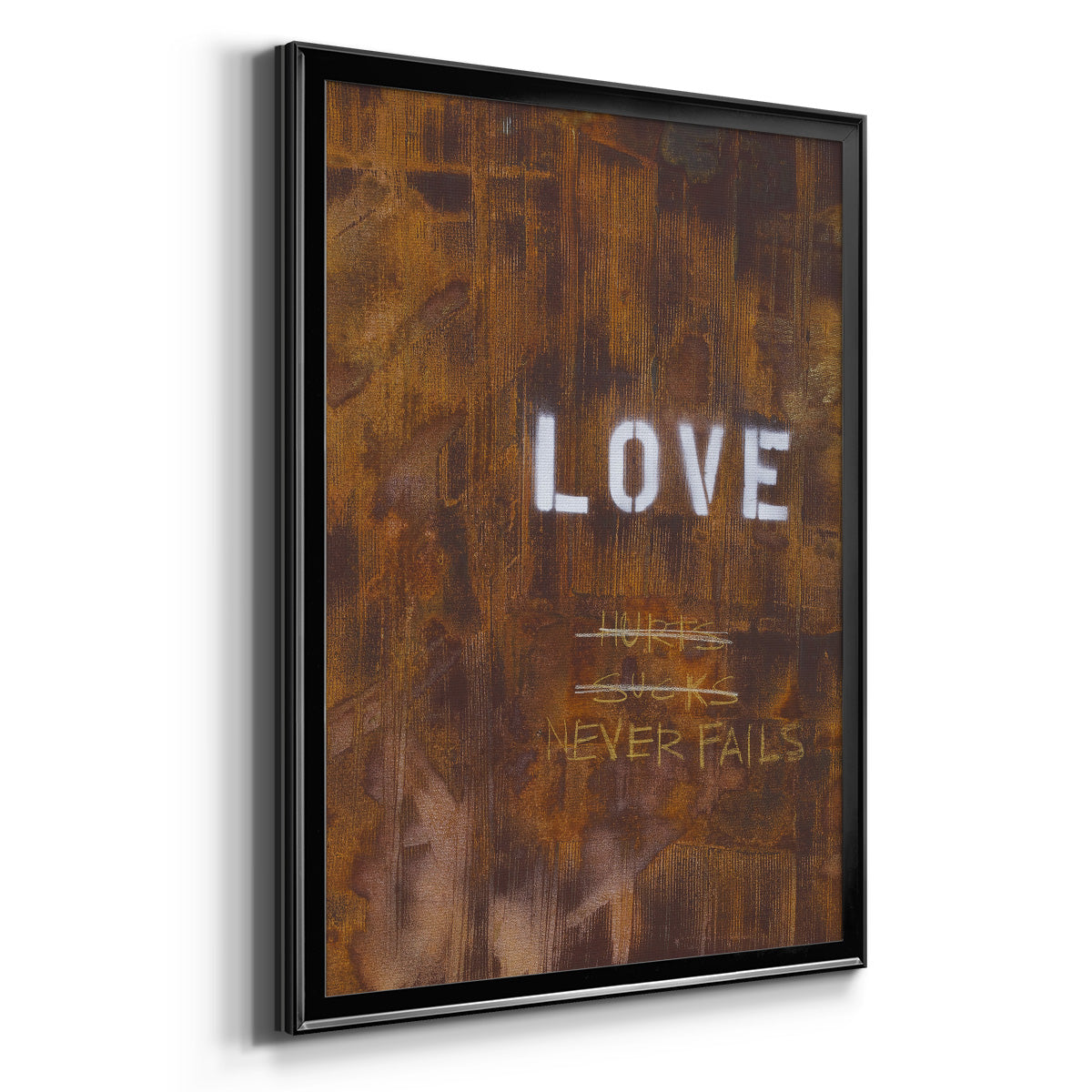 Love Never Fails I - Modern Framed Canvas Print