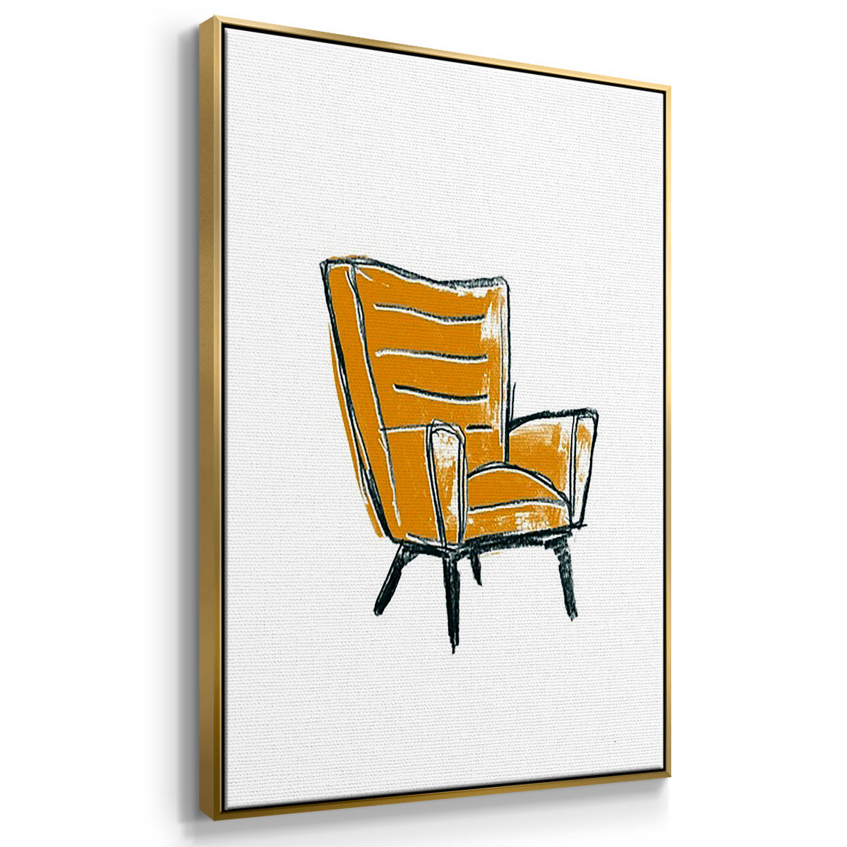 Take a Seat I - Framed Premium Gallery Wrapped Canvas L Frame 3 Piece Set - Ready to Hang