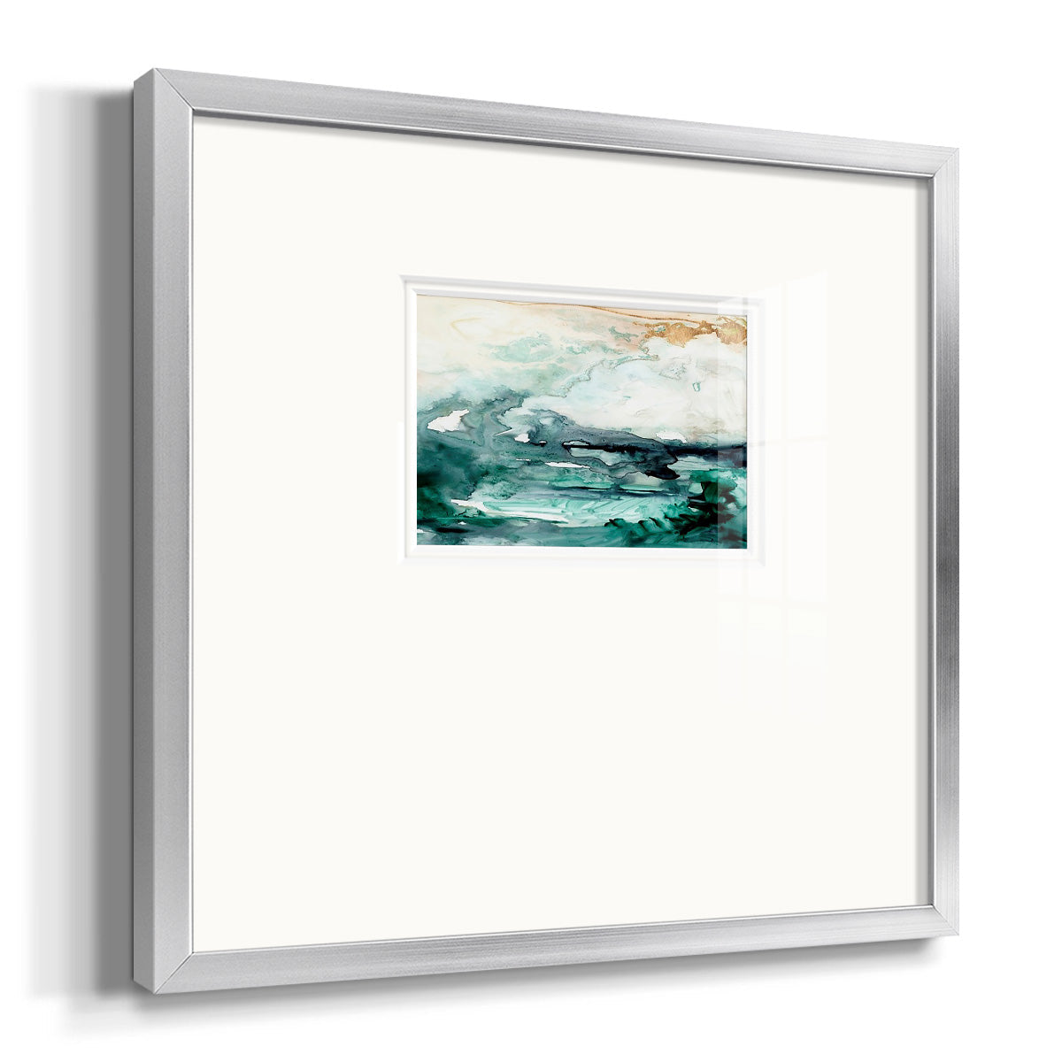 Sea Foam Flow I Premium Framed Print Double Matboard