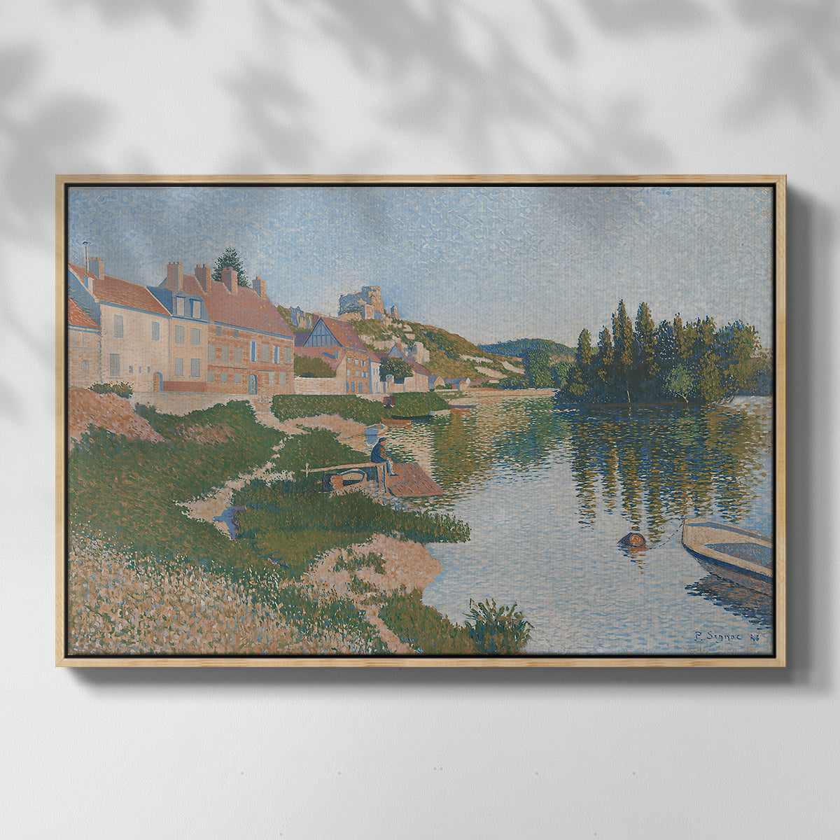 Les Andelys, Côte d'Aval, 1886 - Floater Framed Canvas Print