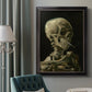 Head of a Skeleton with a Burning Cigarette - Ornate Framed Canvas Print
