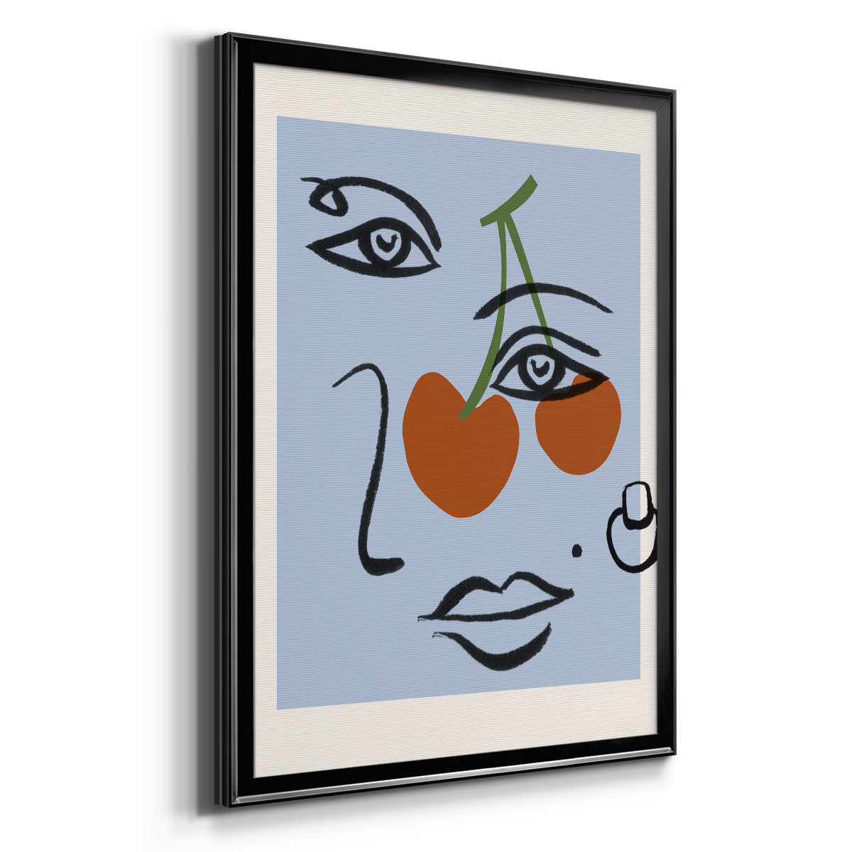 Cherry Baby II - Modern Framed Canvas Print