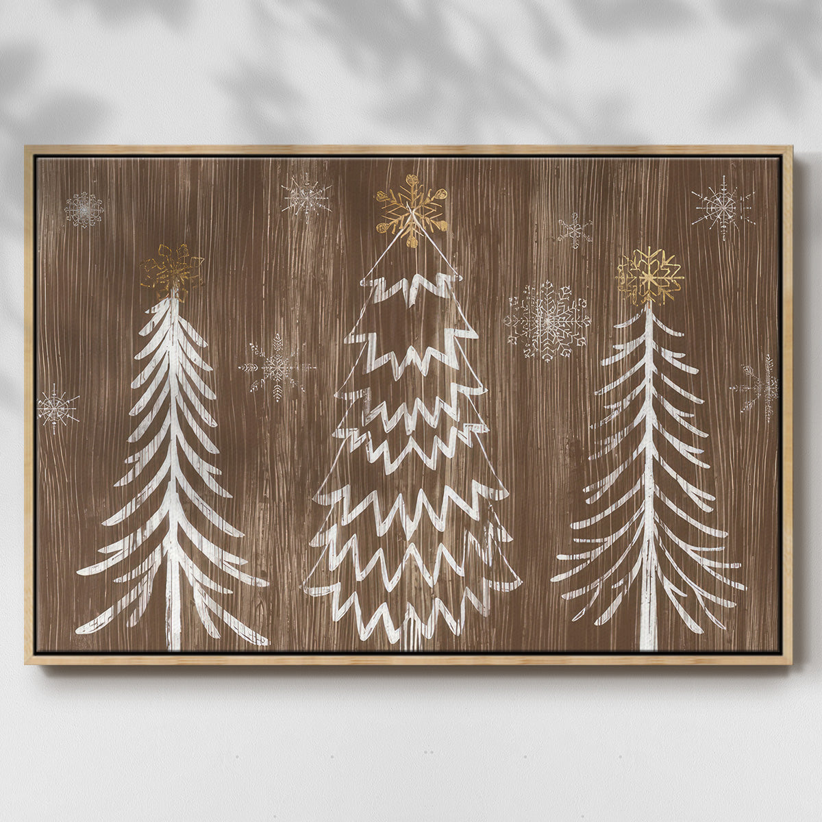 Barnwood Wonderland Collection A - Framed Gallery Wrapped Canvas in Floating Frame