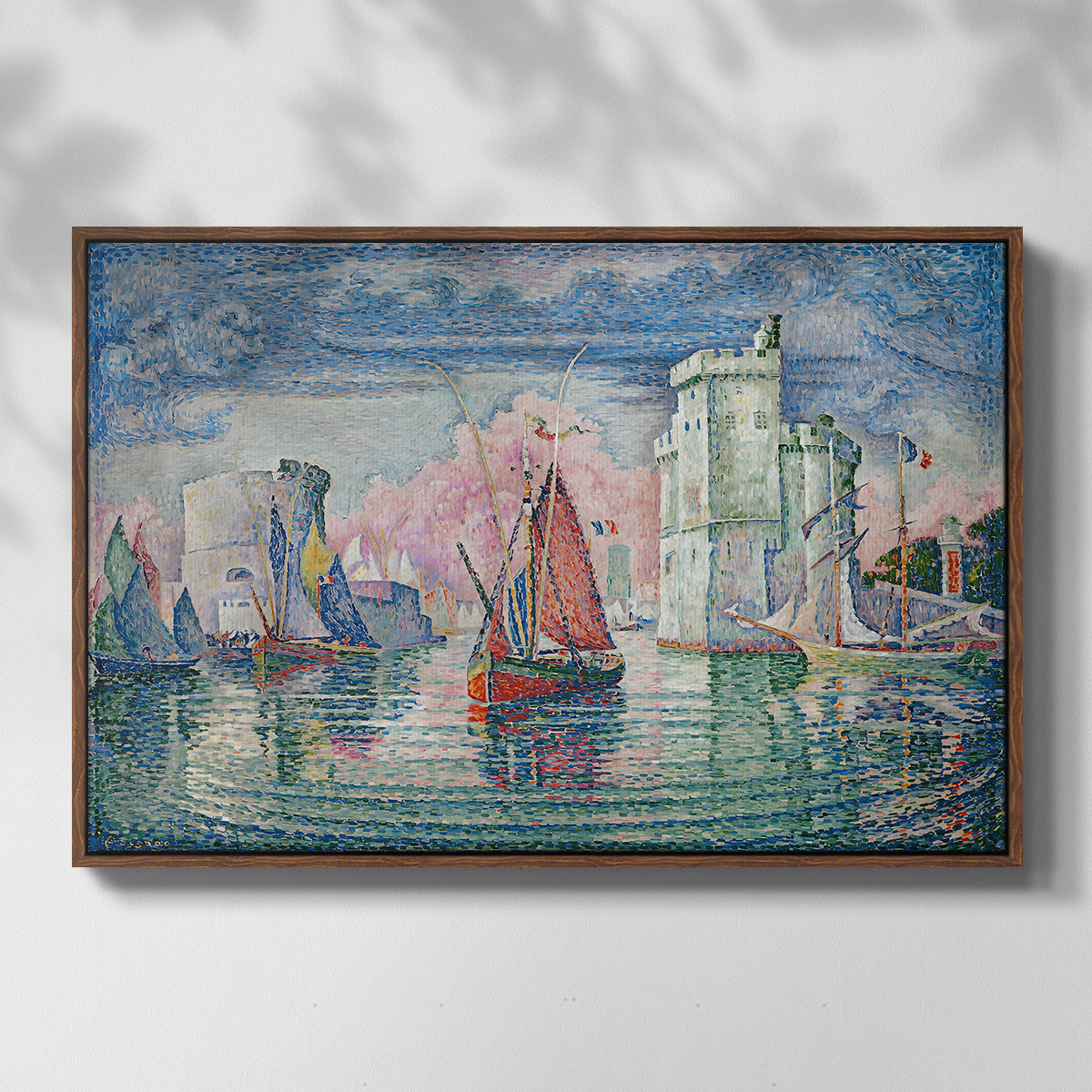 Entrance to the Port of La Rochelle, 1921 - Floater Framed Canvas Print