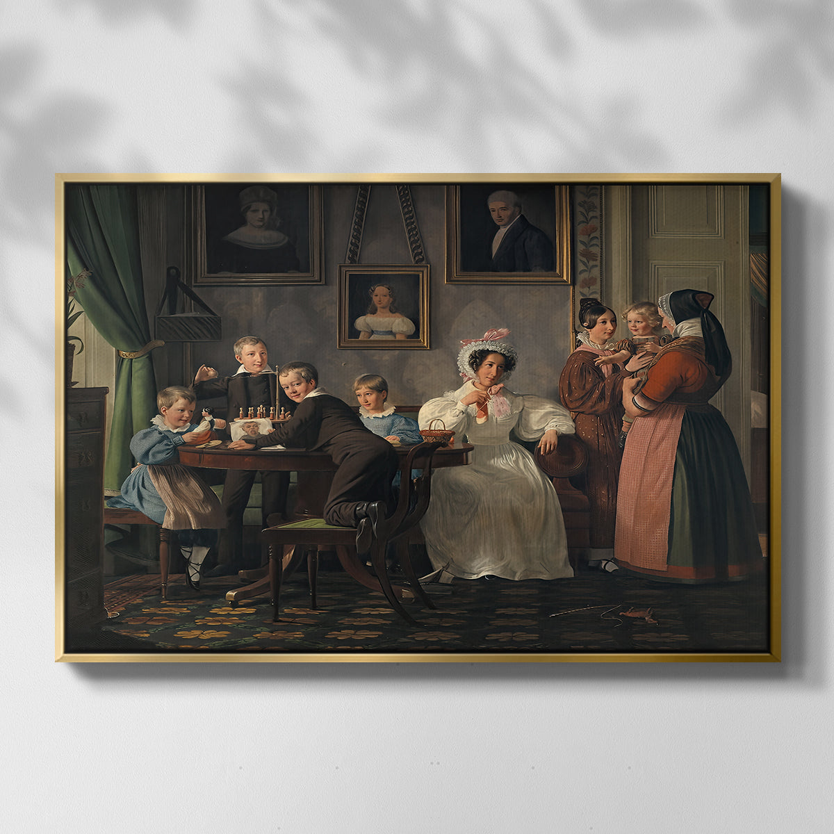 The Waagepetersen Family, 1836 - Floater Framed Canvas Print