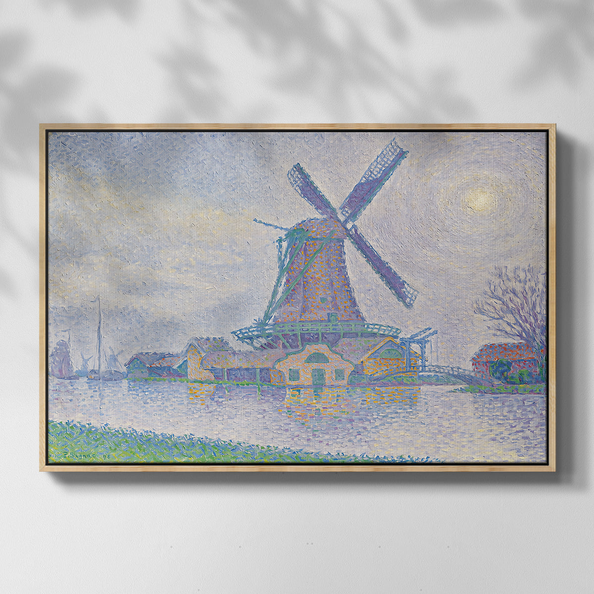 Mill of Edam (Moulin d'Edam), 1896 - Floater Framed Canvas Print