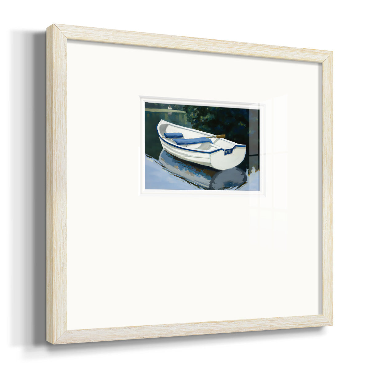 Colorful Rowboat I Premium Framed Print Double Matboard