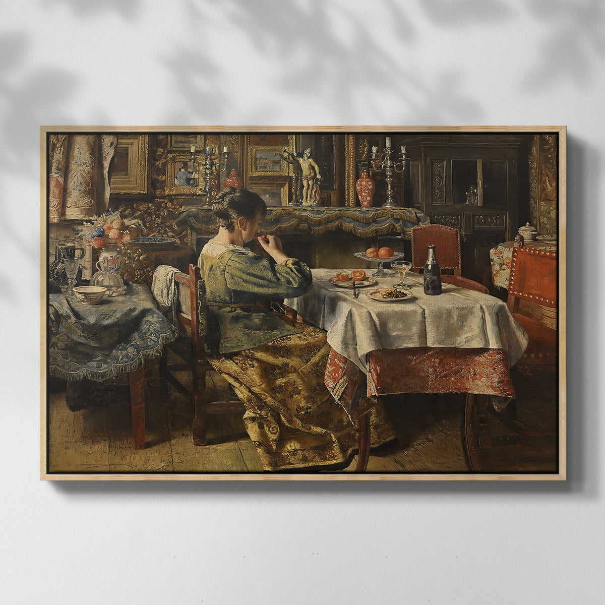 The Meal (De maaltijd), c. 1885 - Floater Framed Canvas Print