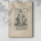 Canvas art print of a classical illustration with etched texture and strong outline with a soft shadow on a white background.