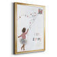 Girl Flying Kite - Modern Framed Canvas Print