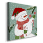 Peppermint Snowman I-Premium Gallery Wrapped Canvas - Ready to Hang