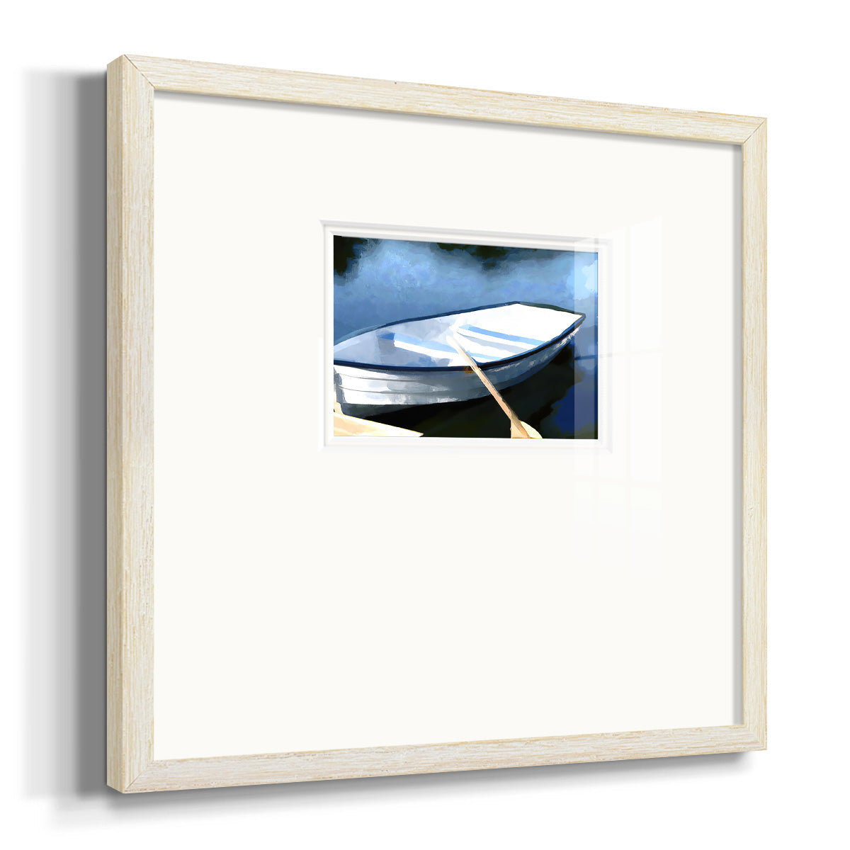 Colorful Rowboat III - Double Matboard Framed Print