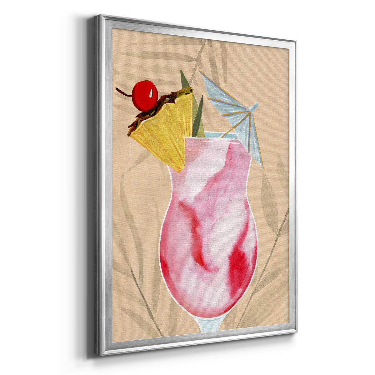 Tropical Cocktail II - Modern Framed Canvas Print