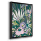 Purple Jungle Garden I - Modern Framed Canvas Print