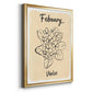 Birth Month II - Modern Framed Canvas Print