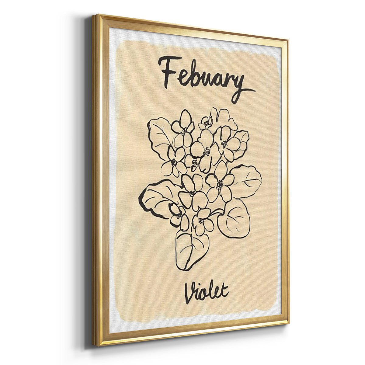 Birth Month II - Modern Framed Canvas Print