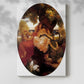 Canvas art print of a mythological composition with figures among foliage with a soft shadow on a white background.