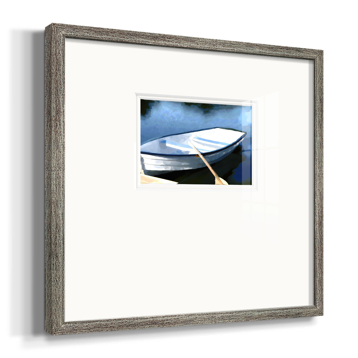 Colorful Rowboat III - Double Matboard Framed Print