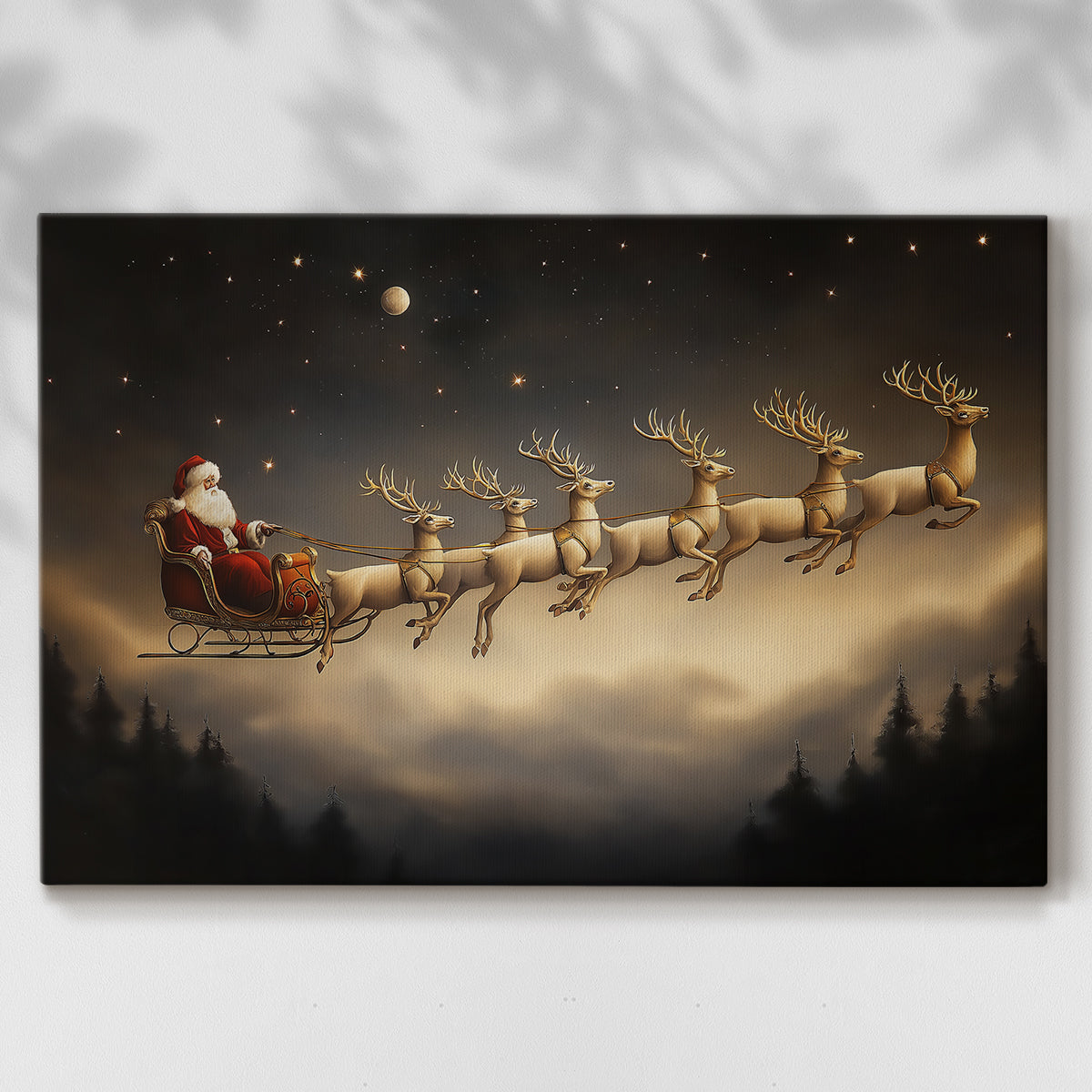 Amber Whisper of Candle - Canvas Art Print