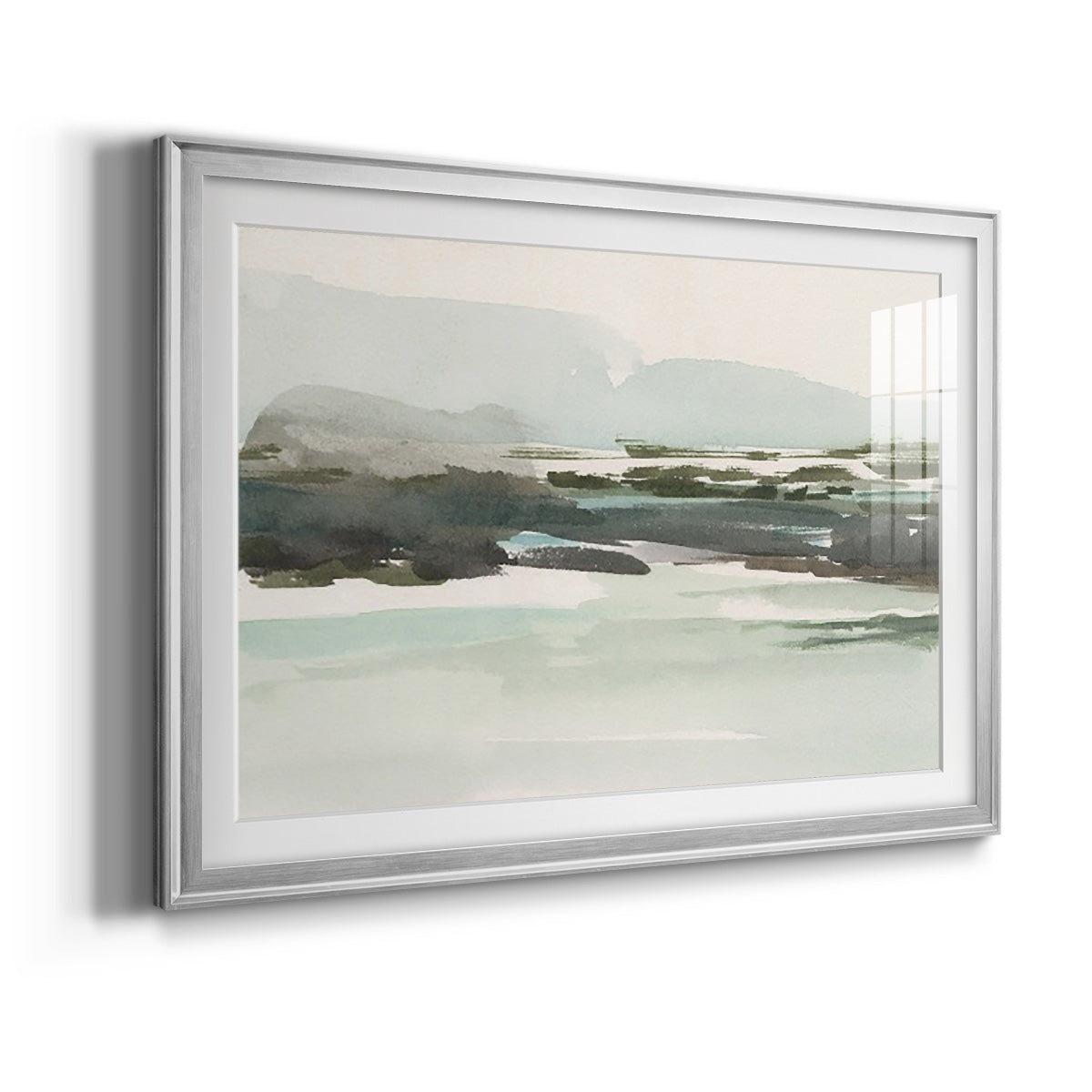 Turquoise Marsh I - Modern Framed Art Print