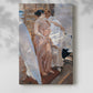 Canvas art print of a relaxed figure with gentle tones and delicate texture with a soft shadow on a white background.