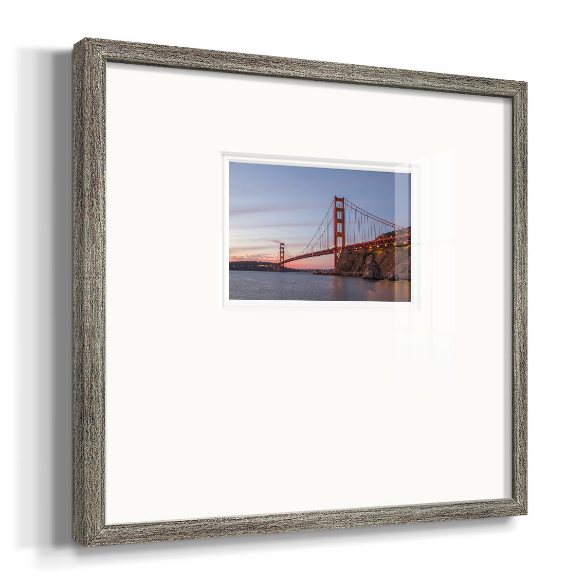 Golden Gate Span- Premium Framed Print Double Matboard