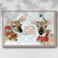 Deer Christmas Collection A - Framed Gallery Wrapped Canvas in Floating Frame