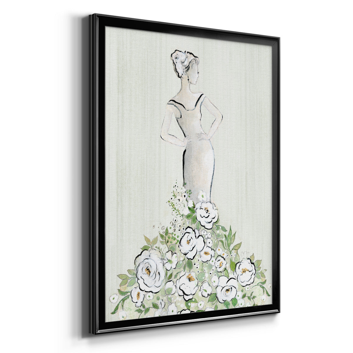 Fashion Floral Figurative - Modern Framed Canvas Print