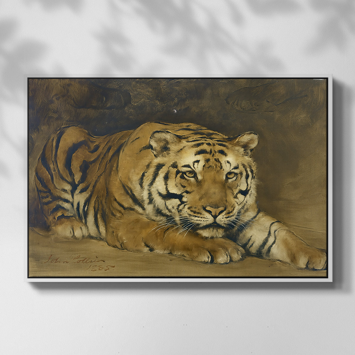 Study of a Tiger for Circe, 1885 - Floater Framed Canvas Print