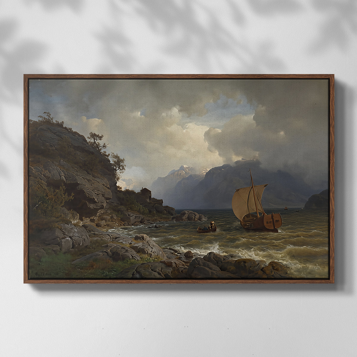 From the Western Coast of Norway, 1862 - Floater Framed Canvas Print
