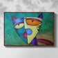 Celestial Cat - Floater Framed Canvas Print