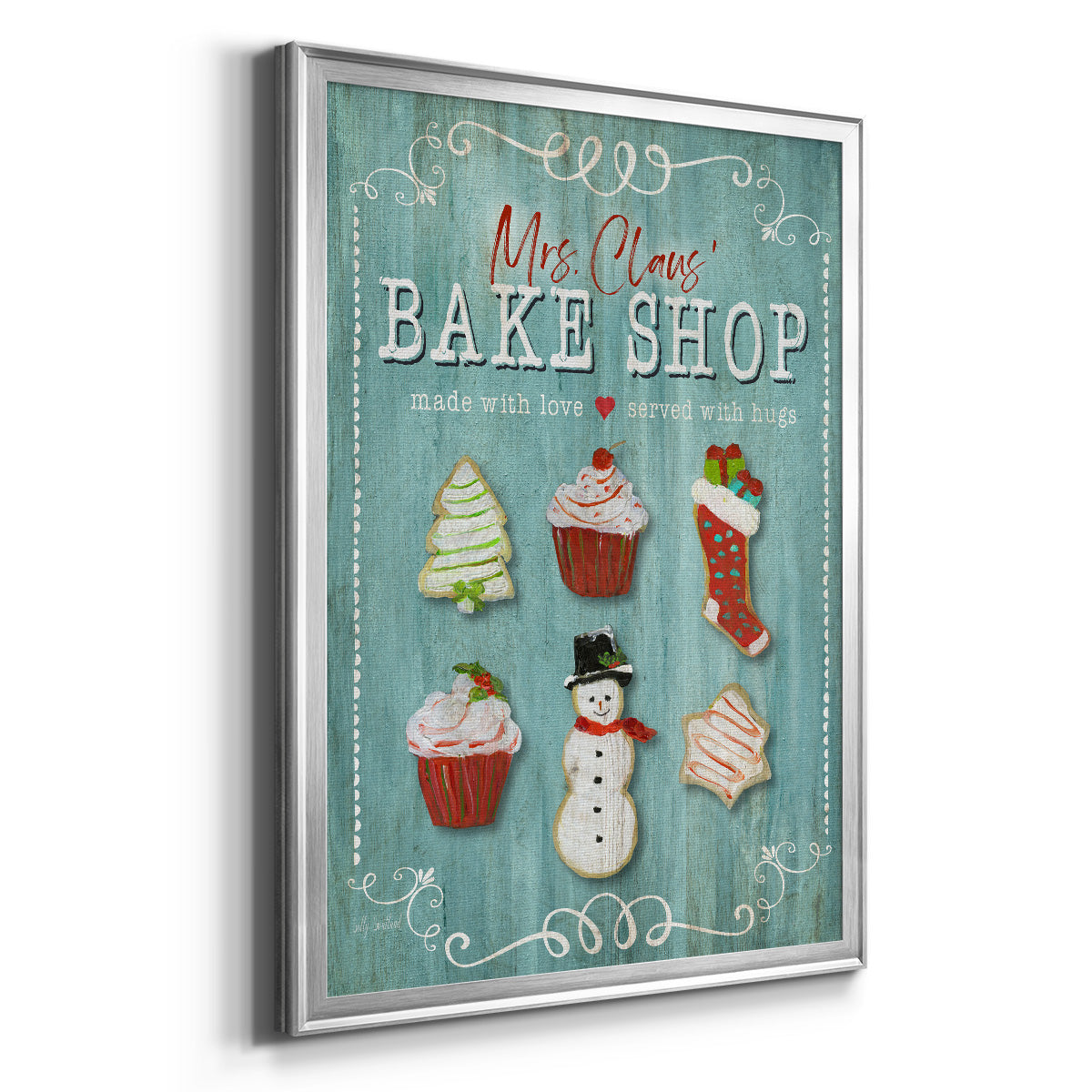 Mrs. Claus Bake Shop - Modern Framed Canvas Print