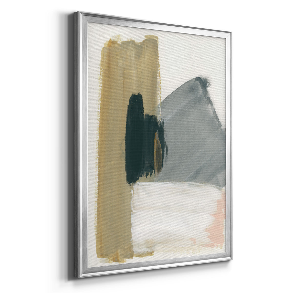 Marble Block Symmetry II - Modern Framed Canvas Print