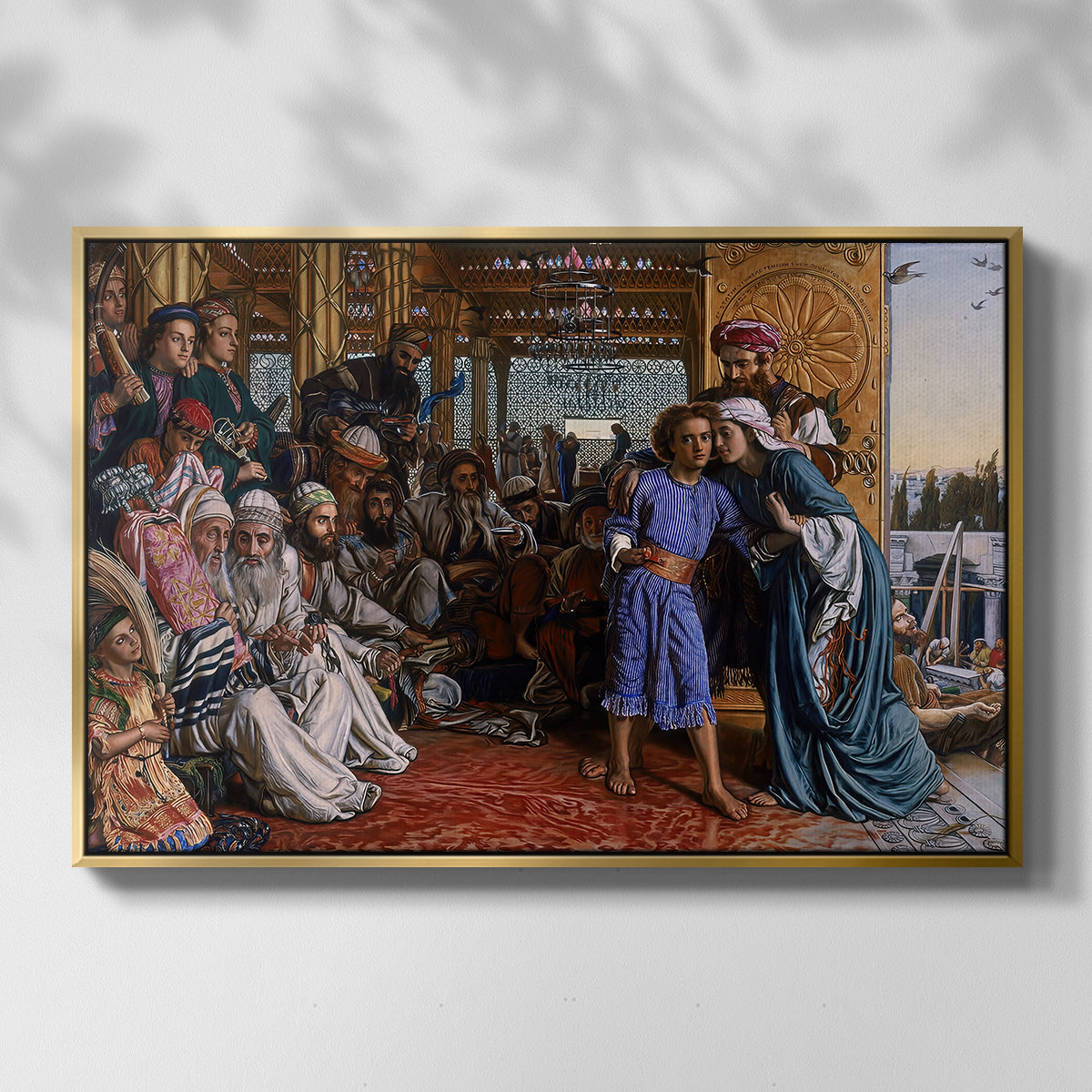The Finding of the Saviour in the Temple, 1854-1860 - Floater Framed Canvas Print