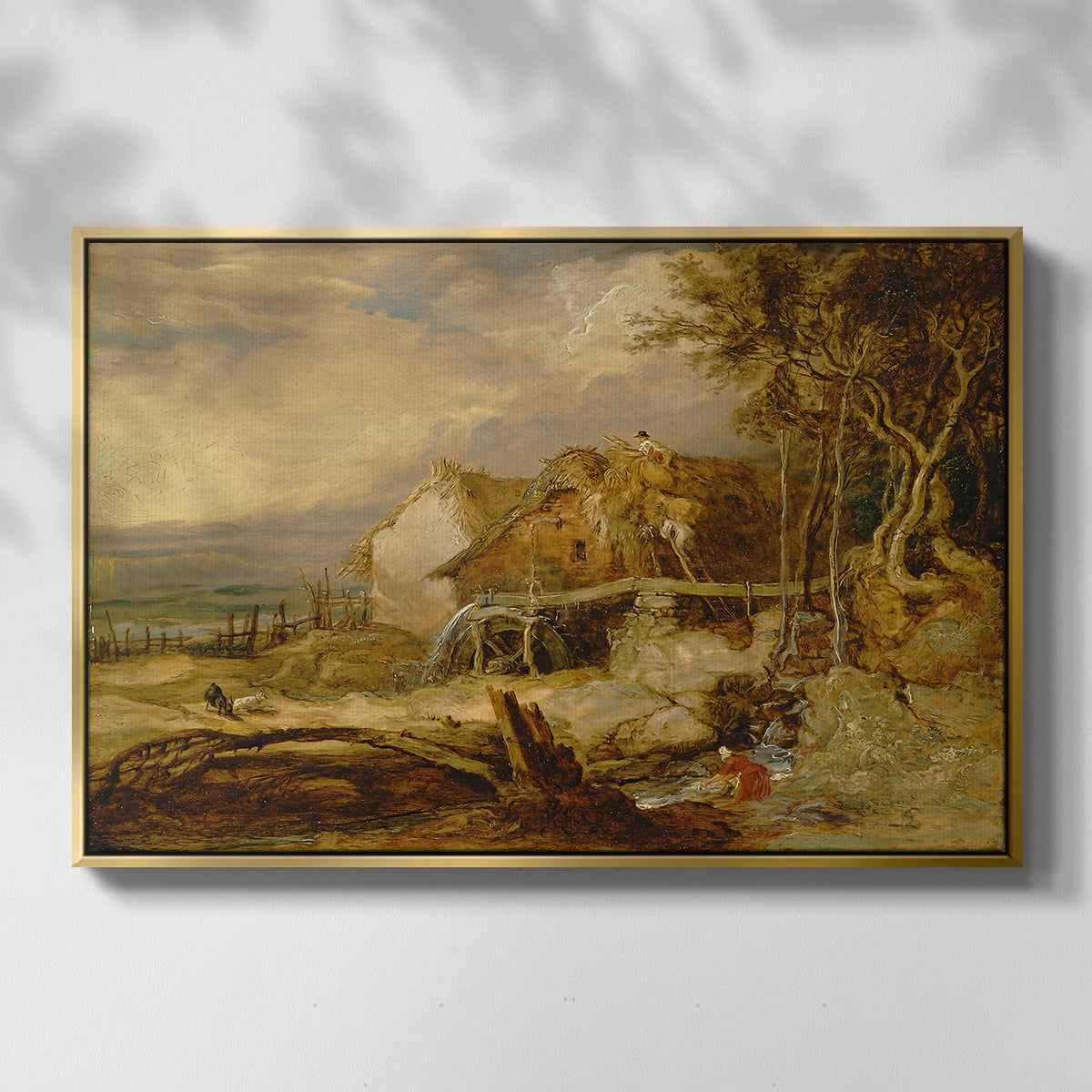 An Overshot Mill, c. 1802-1807 - Floater Framed Canvas Print