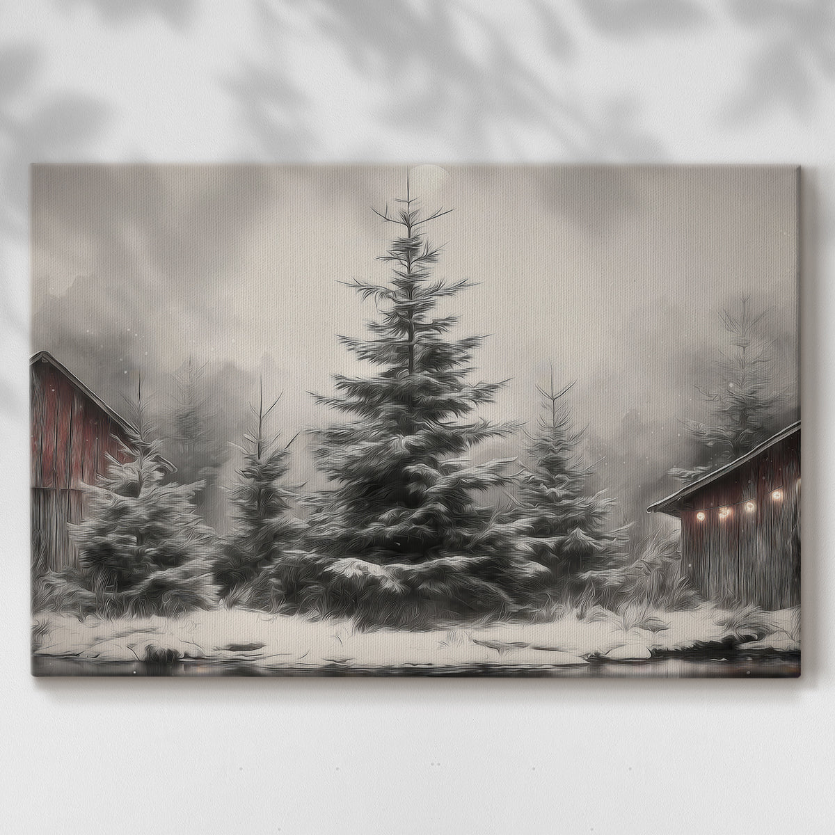 Pale Winter Night Serenade - Canvas Art Print