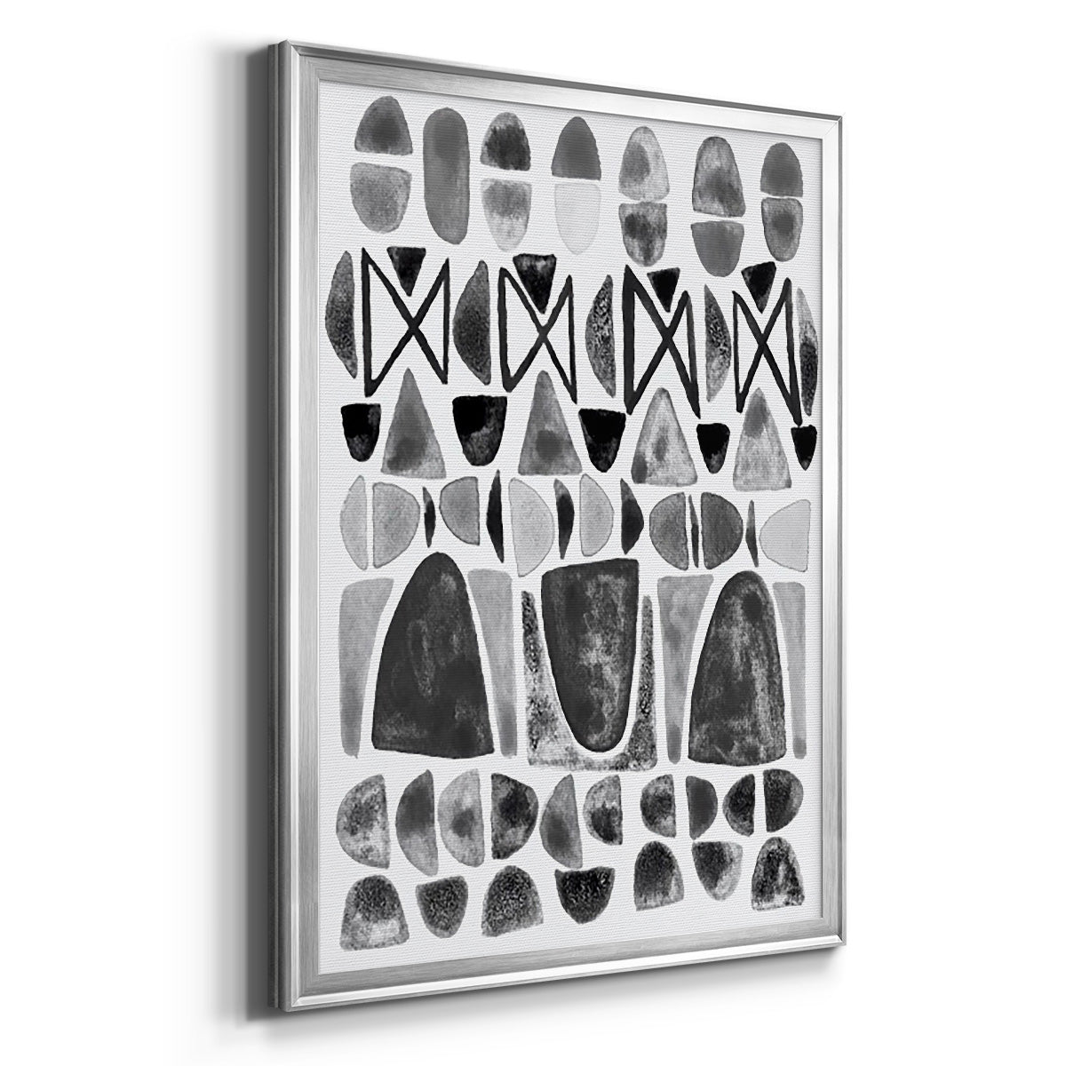 Grey Arches III - Modern Framed Canvas Print