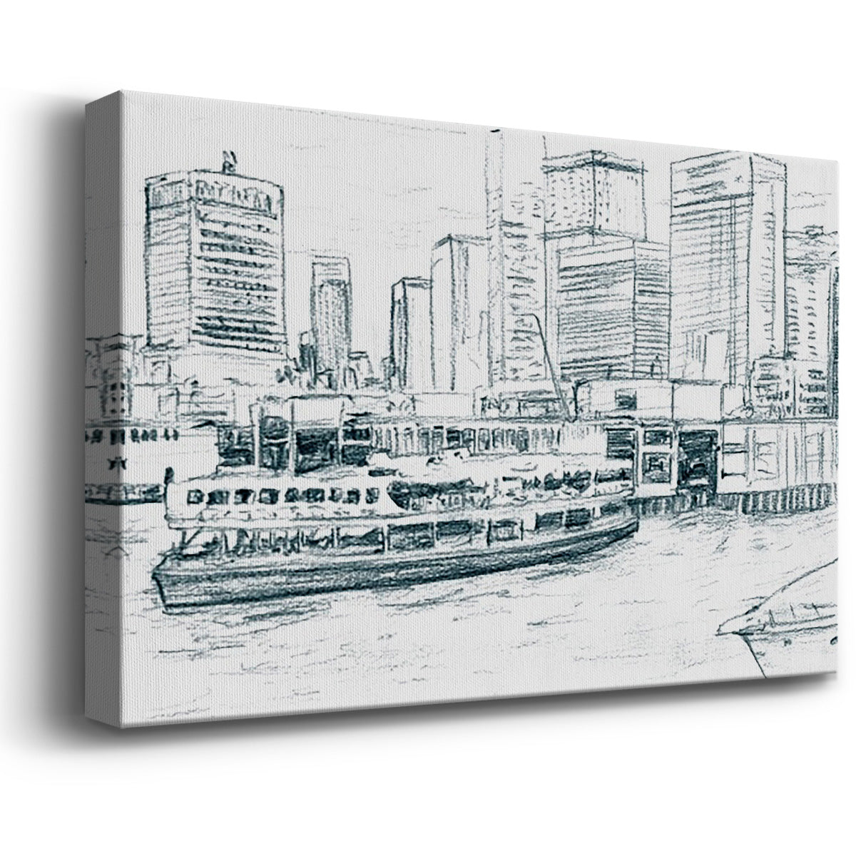 Ferryboats IV Premium Gallery Wrapped Canvas - Ready to Hang