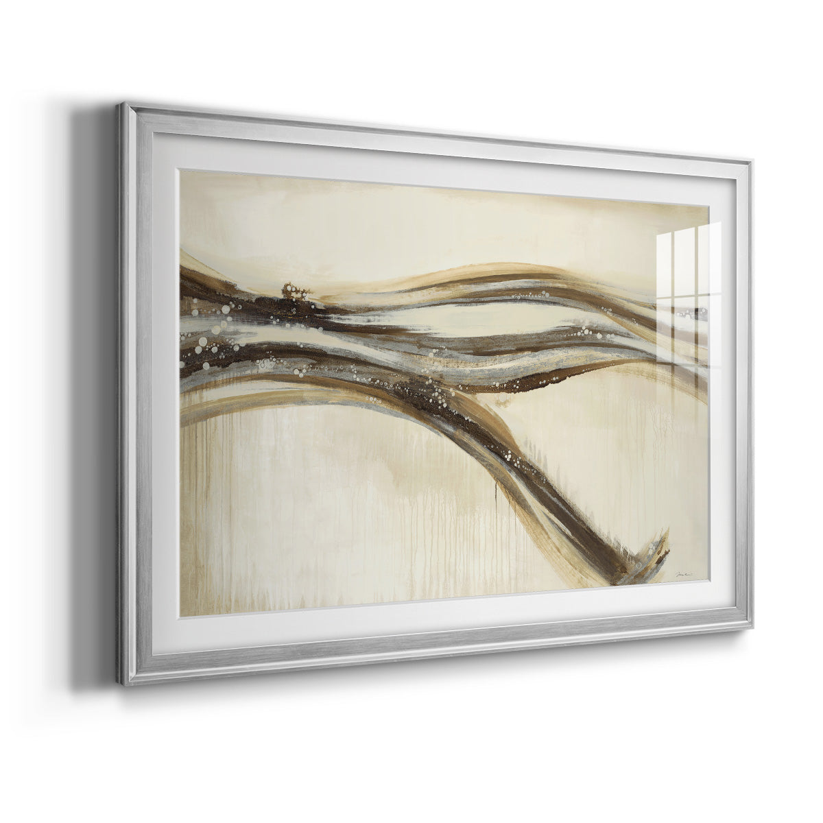 Catching a Metallic Wave - Modern Framed Art Print