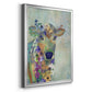 Fantastic Florals Cow - Modern Framed Canvas Print
