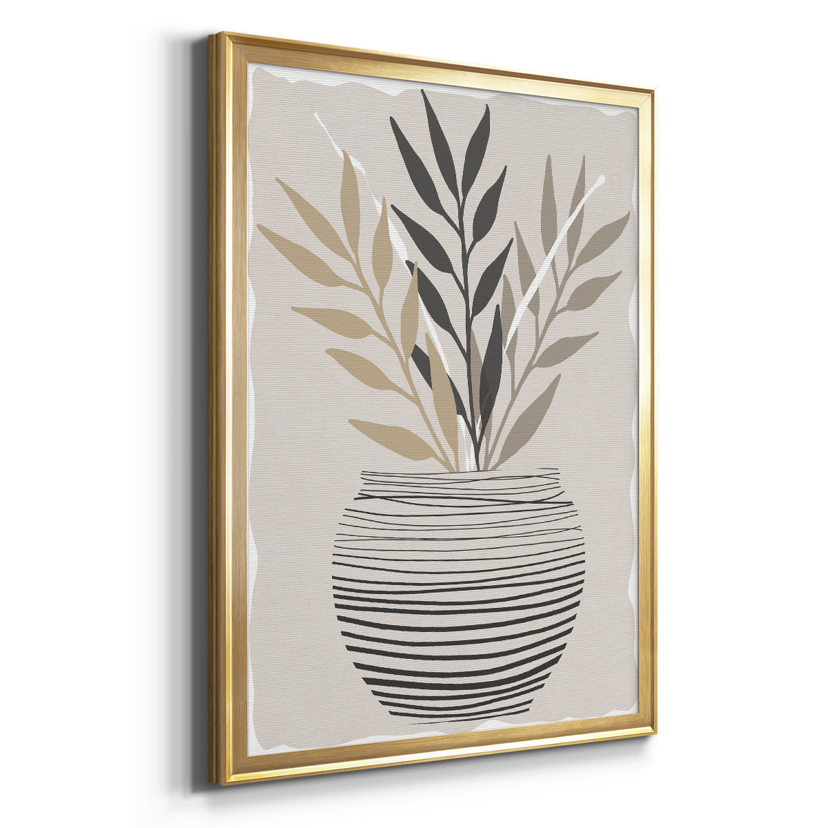 Palm Arrangement I - Modern Framed Canvas Print