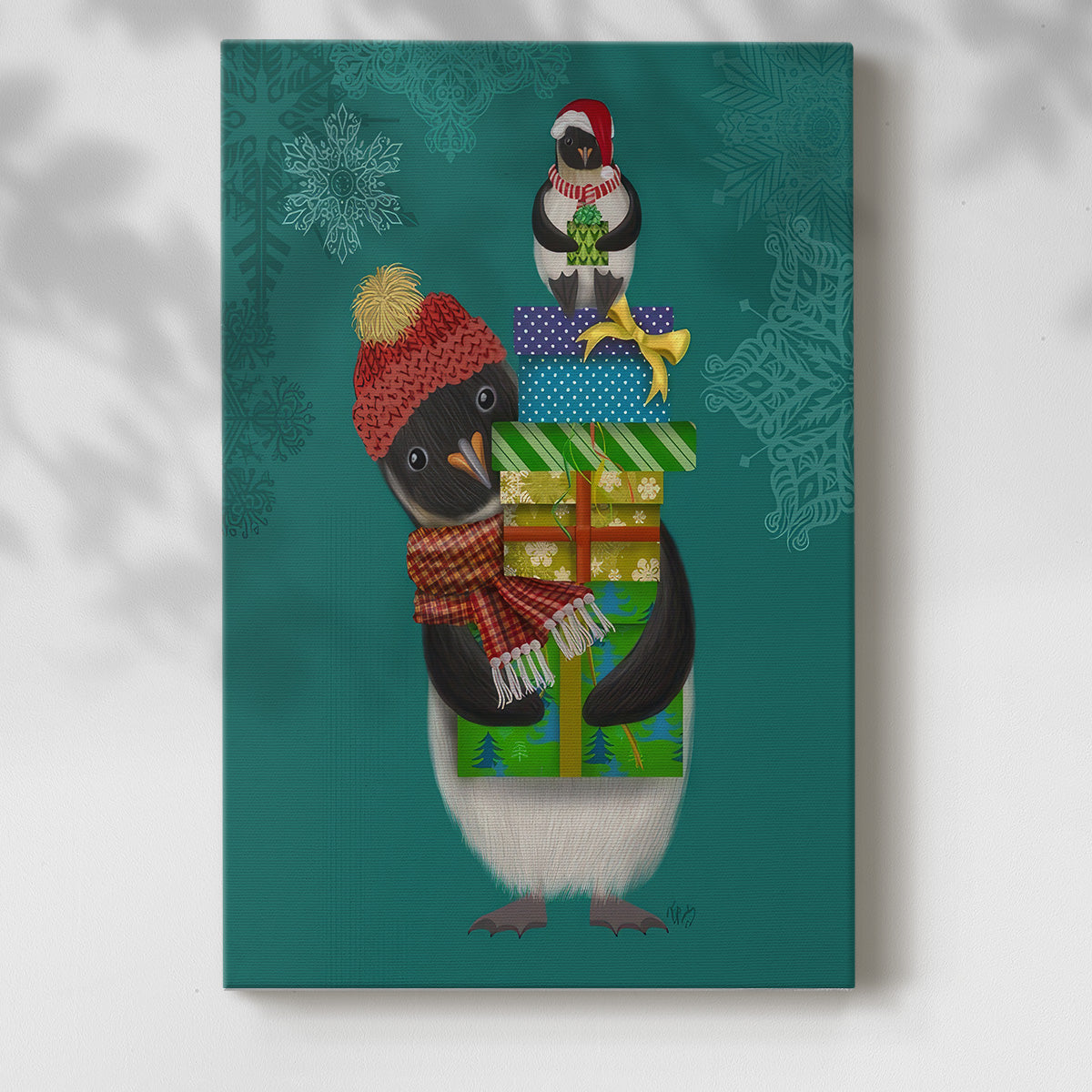 Christmas Penguin Gifts - Gallery Wrapped Canvas