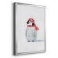 Penguin Play II - Modern Framed Canvas Print